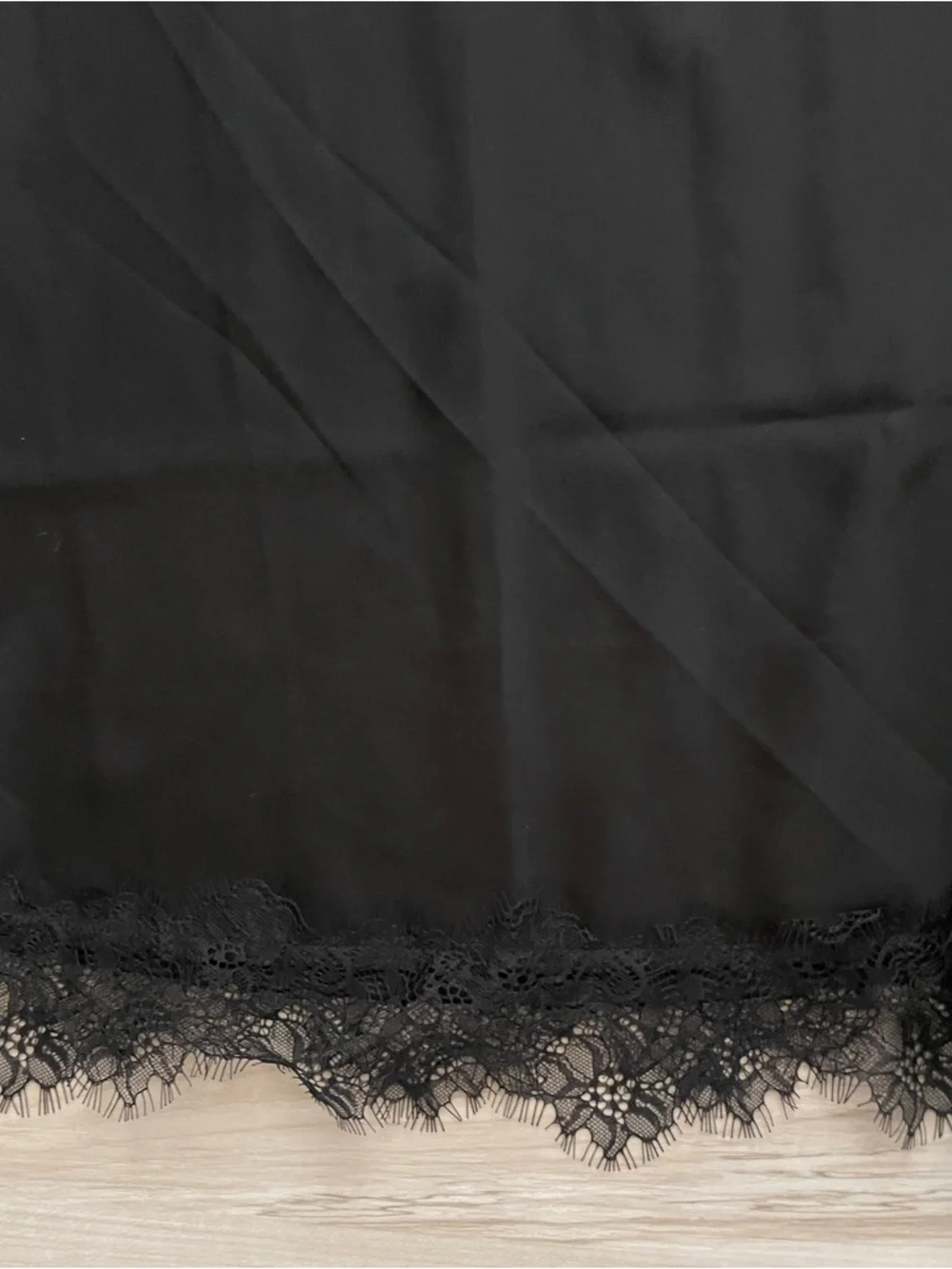 Scoop NYC Black Lace-Trim Dress with V-Neck - Picture 6 of 6